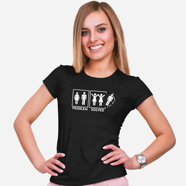 T-shirt Lesbian Problem Solved camiseta Lésbicas em Portugal
