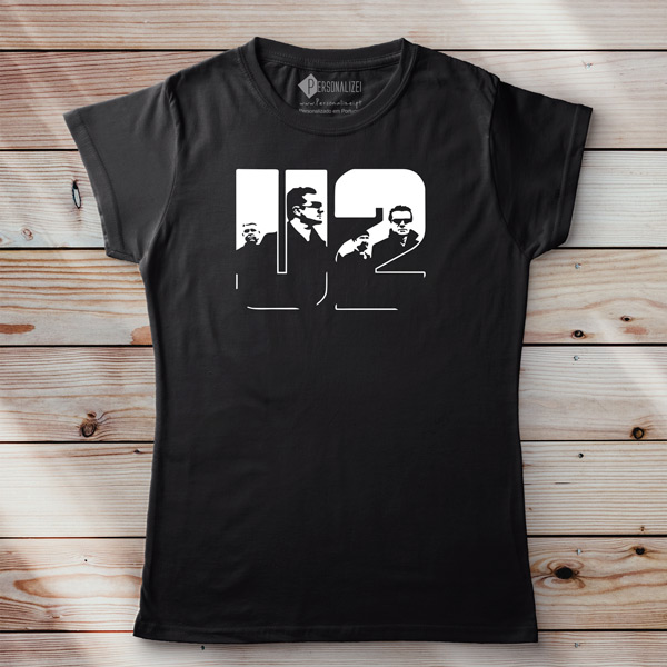 T-shirt U2 banda para mulher