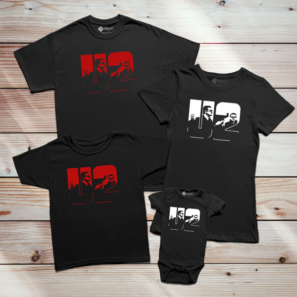 T-shirt U2 banda para família
