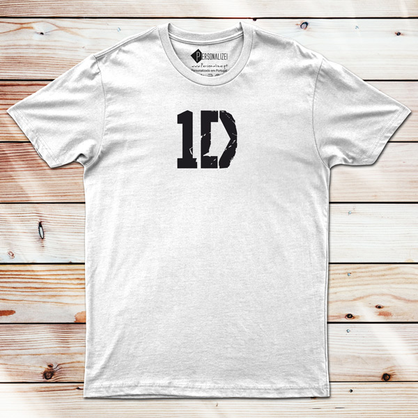 T-shirt One Direction banda 1D branca