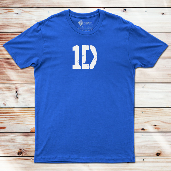 T-shirt One Direction banda 1D azul