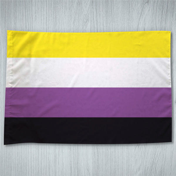 Bandeira Orgulho Não-Binário 70x100cm LGBTQIA+