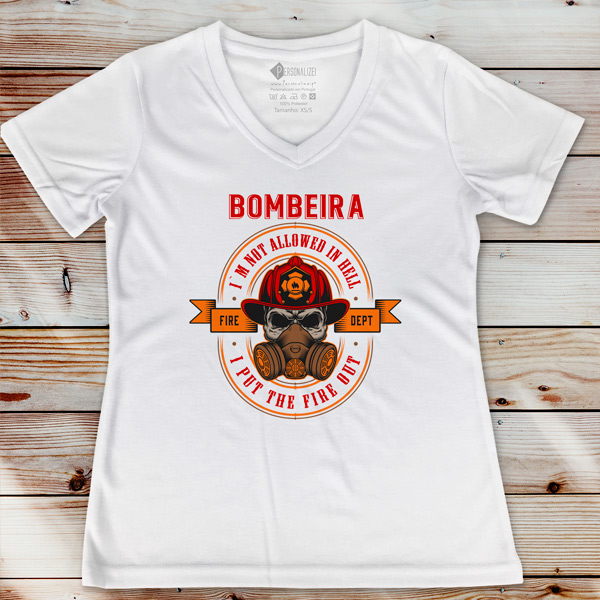 T-shirt Bombeiro(a) profissão feminina