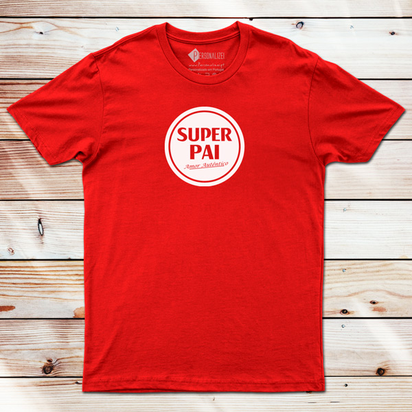 T-shirt Super Pai Super Bock Amor Autêntico comprar vermelha