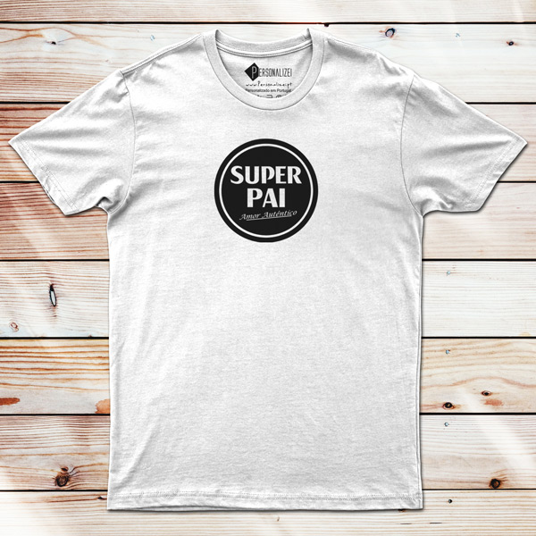 T-shirt Super Pai Super Bock Amor Autêntico branca
