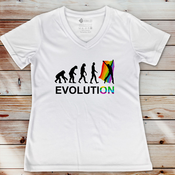T-shirt LGBT Pride Evolution produtos LGBT comprar em Portugal