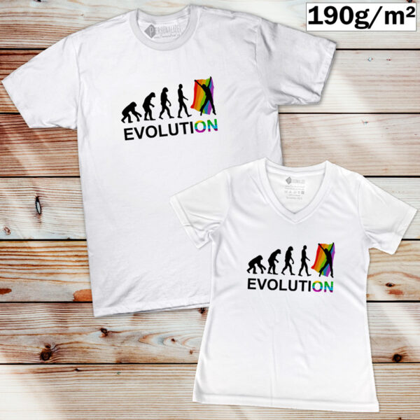 T-shirt LGBT Pride Evolution preço camisetas comprar