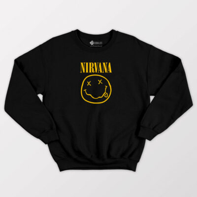 Sweatshirt unisex Nirvana roupa preta
