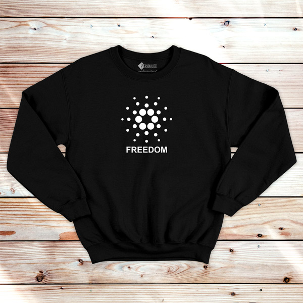 Cardano Freedom Sweatshirt unisex ADA preto
