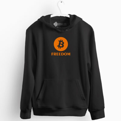 Sweatshirt com capuz Bitcoin Freedom universo cripto