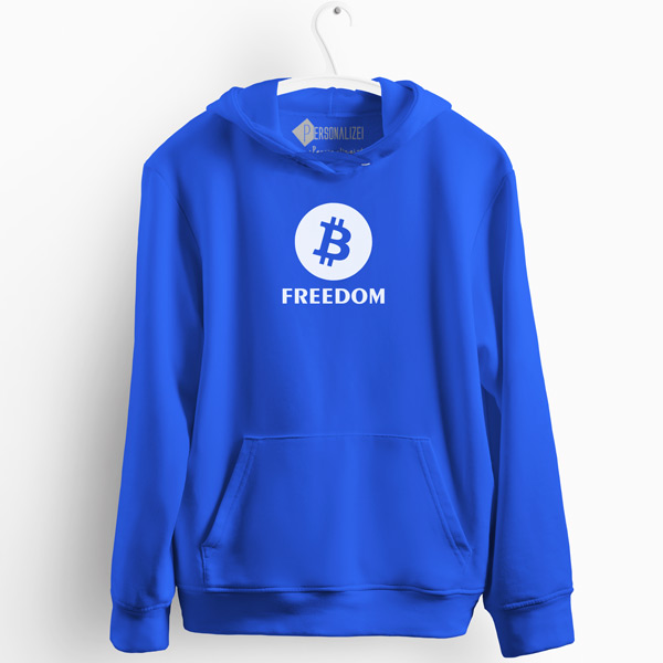 Sweatshirt com capuz Bitcoin Freedom moletom