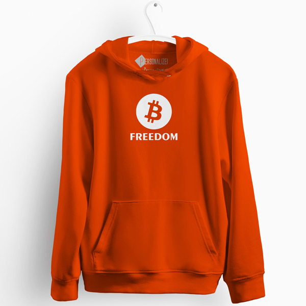 Sweatshirt com capuz Bitcoin Freedom personalizado