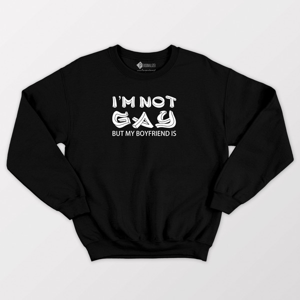 Sweatshirt I’m not gay but my boyfriend is preço