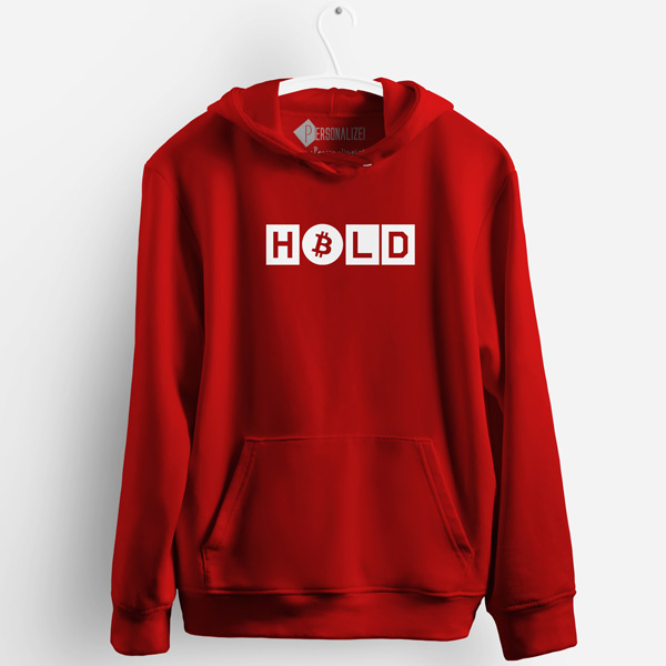 HOLD BTC Sweatshirt com capuz Bitcoin Roupas