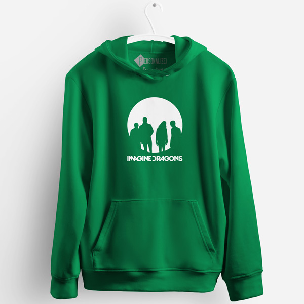Imagine Dragons Sweatshirt com capuz verde