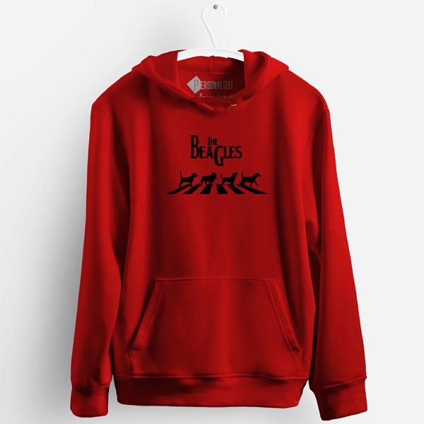 The Beagles Sweatshirt com capuz vermelho