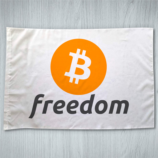 Bandeira Bitcoin Freedom BTC em vários modelos 70x100cm preço