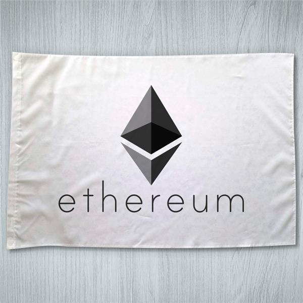 Bandeira Ethereum Freedom ETH em vários modelos 70x100cm branca