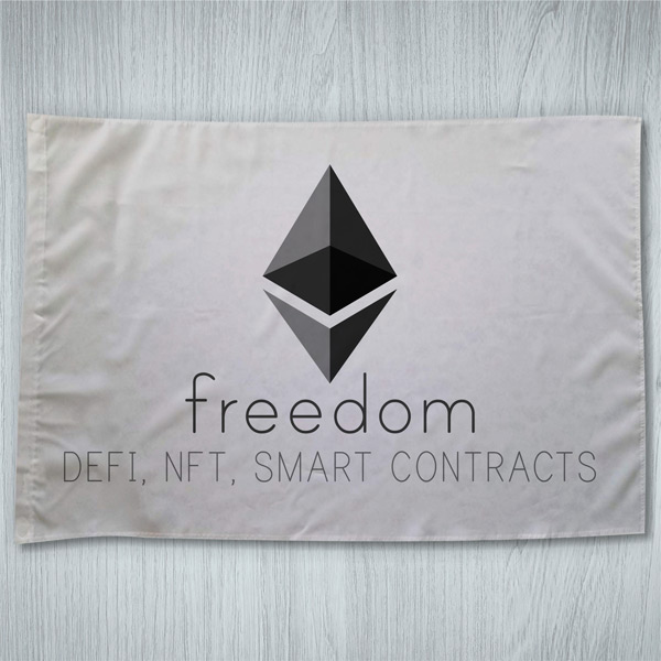 Bandeira Ethereum Freedom ETH em vários modelos 70x100cm