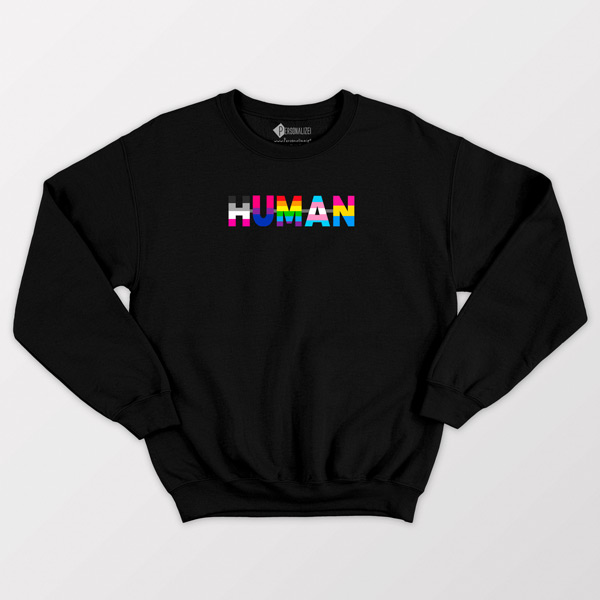 Sweatshirt Human LGBTQIA+ preto