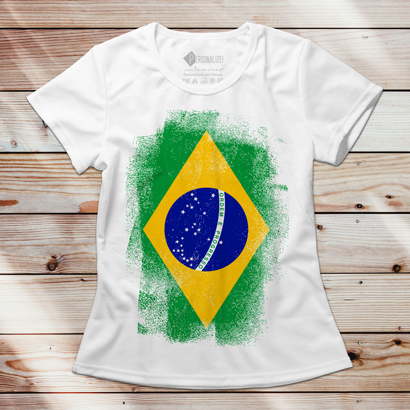 T-shirt Brasil manga curta - Personalizei