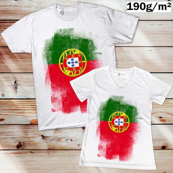 T-shirt Portugal manga curta homem e mulher