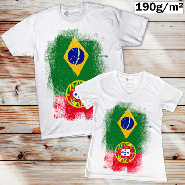 T-shirt Brasil e Portugal preço baixo comprar