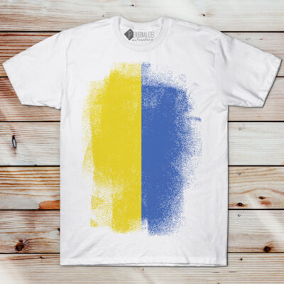 T-shirt Ucrânia manga curta comprar bandeira