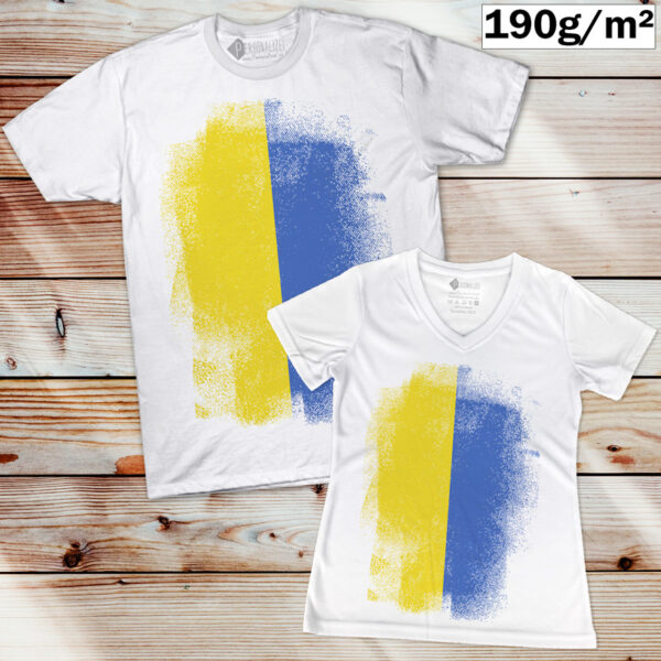 T-shirt Ucrânia manga curta homem e mulher