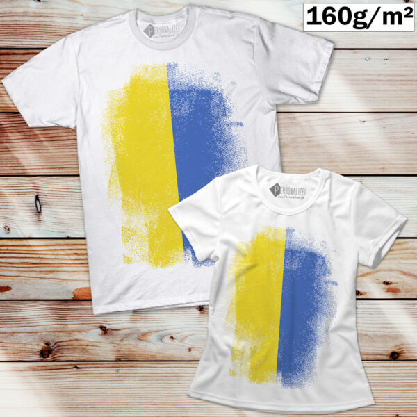 T-shirt Ucrânia manga curta conjunto