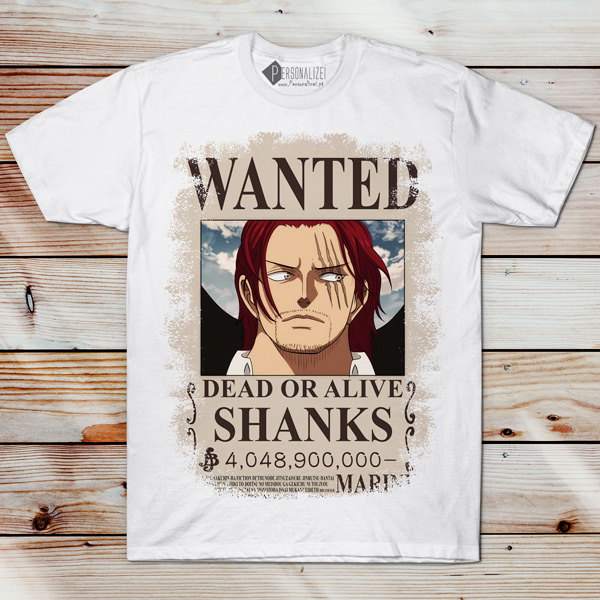 T-shirt Shanks O Ruivo Wanted comprar em Portugal