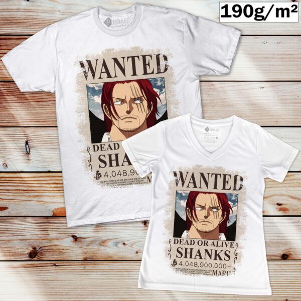 T-shirt Shanks O Ruivo Wanted One Piece Portugal
