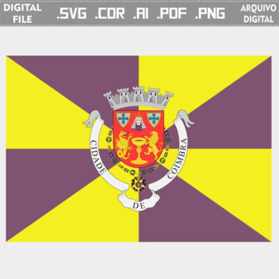 Vector bandeira cidade Coimbra brasão flag cdr ai svg pdf png comprar download