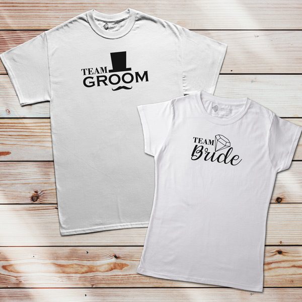 T-shirts Team Bride Team Groom despedida solteiro comprar