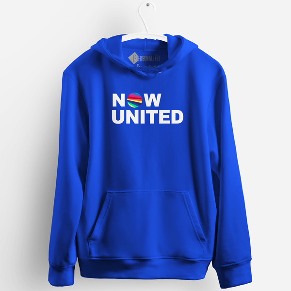 Sweatshirt Now United logo colorido com capuz azul