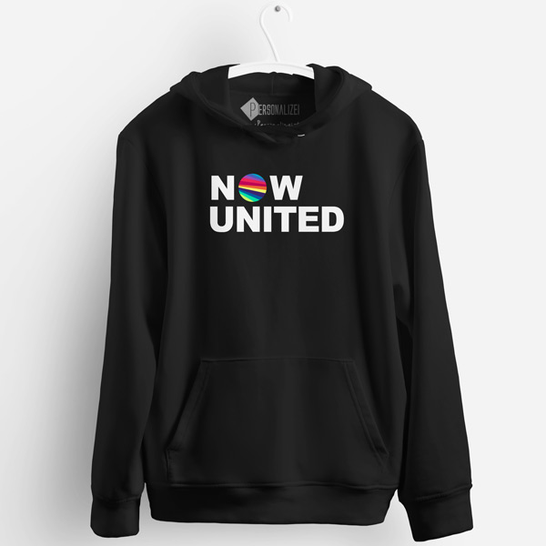 Sweatshirt Now United logo colorido com capuz preto