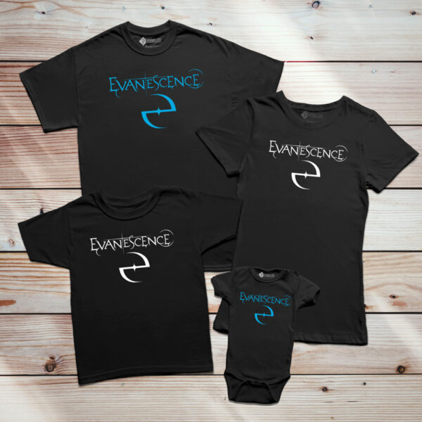 T-shirt Evanescence banda família roupas