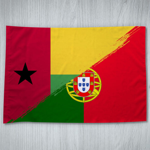 Bandeira Guiné-Bissau e Portugal mesclada 70x100cm comprar em Portugal