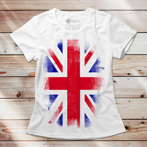 T-shirt Reino Unido manga curta para mulher