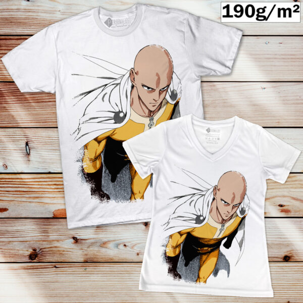 Saitama T-shirt One Punch-Man branca comprar