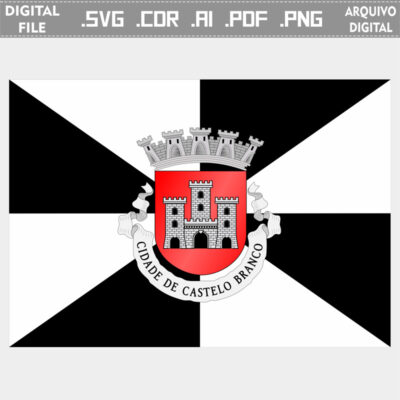 Vector bandeira Castelo Branco cidade brasão flag cdr ai svg pdf png comprar vetor