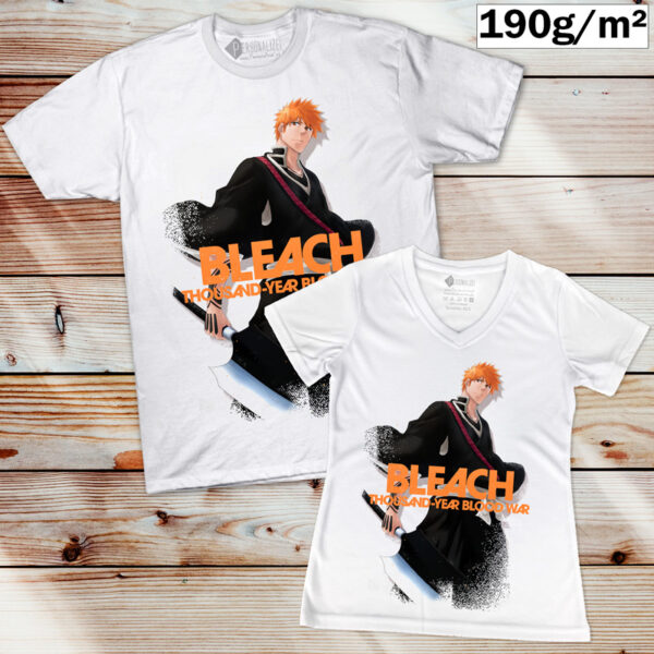 Bleach T-shirt Ichigo Kurosaki homem e mulher
