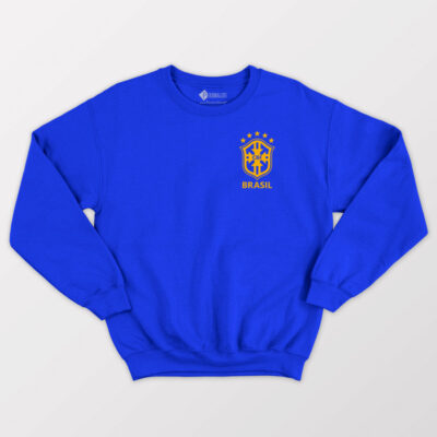 Sweatshirt Brasil escudo CBF seleção azul comprar em Portugal