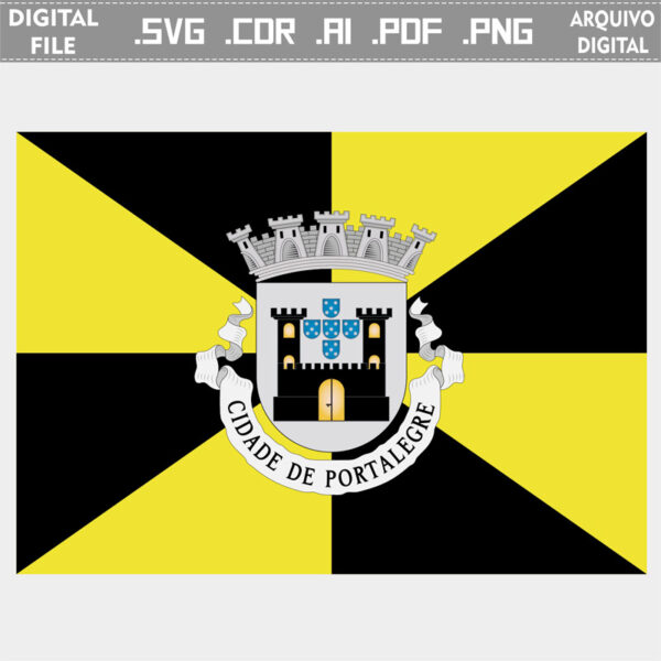 Vector bandeira Portalegre cidade brasão flag cdr ai svg pdf png comprar download