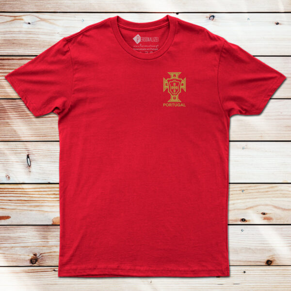 T-shirt Portugal FPF seleção escudo vermelha camiseta