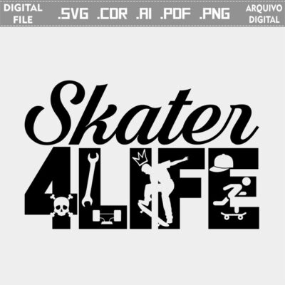 Vector Skater 4Life ai svg pdf png Laser Silhouette Cut file download sacar comprar