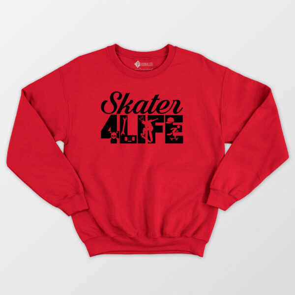 Sweatshirt Skater 4Life vermelho