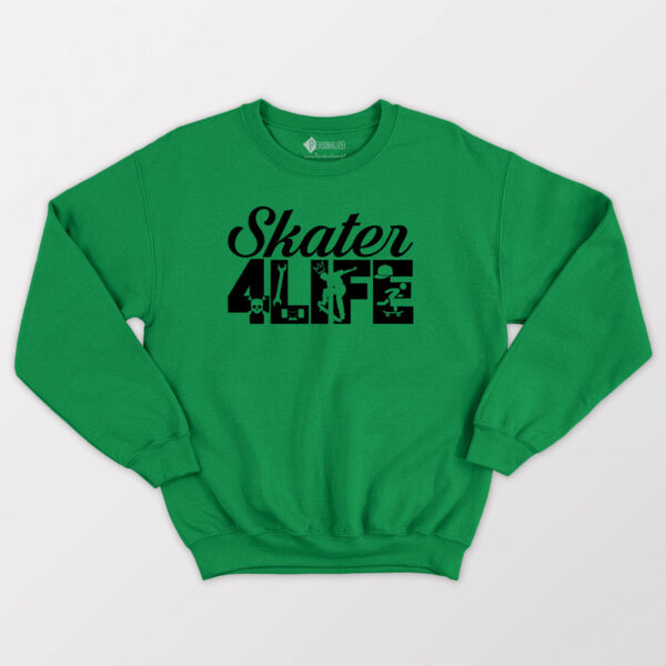 Sweatshirt Skater 4Life comprar unisex verde