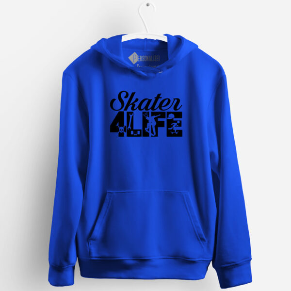 Skater 4Life Sweatshirt com capuz azul