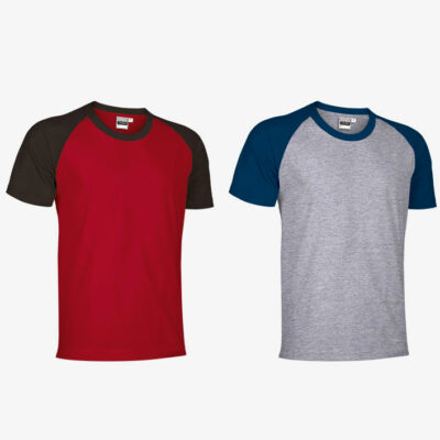 T-shirt bicolor raglan baseball 100% algodão comprar em Portugal